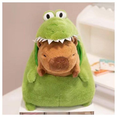  CAPYBARA PLÜSS FIGURA + 40CM DINOSAURUS - KROKODIL Kivehető