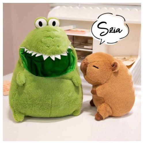  CAPYBARA PLÜSS FIGURA + 40CM DINOSAURUS - KROKODIL Kivehető