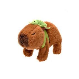 Sétáló, hangot adó Capybara plüss, 15cm