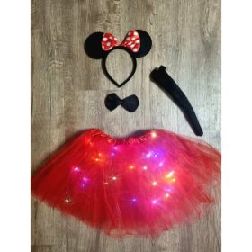 MINNIE JELMEZ SZETT VILÁGÍTÓS PIROS SZOKNYÀVAL