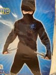 Fekete ninja jelmez 4-6 év