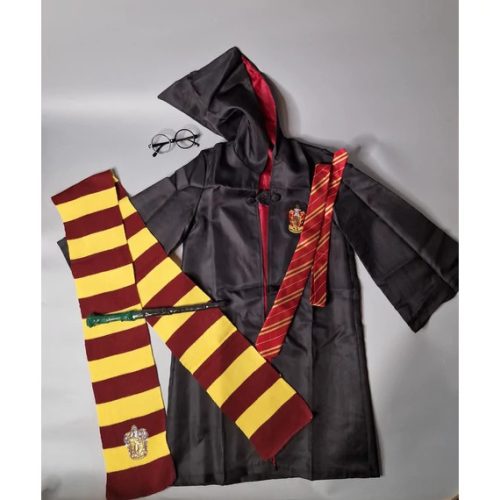 HARRY POTTER teljes JELMEZ szett, SZEMÜVEG, VARÁZSPÁLCA,SÁL,NYAKKENDŐ