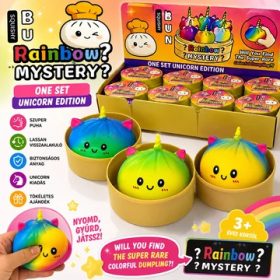   Gőzgombóc szivárvány unikornis meglepetés squishy játék