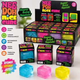 Áttetsző kocka stresszoldó squishy játék