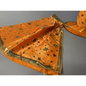   Narancssárga BOSZORKÁNY VAGY VARÁZSLÓ SZETT, KÖPENY + SÜVEG