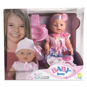 Sírós baba kiegészítőkkel és cumival